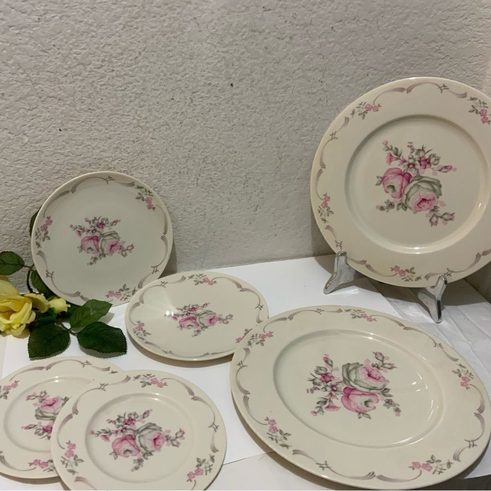 Castleton China U.S.A Belrose 6.25" Bread And Butter Plates Set Of 3